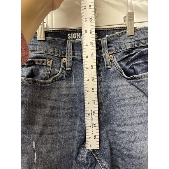 Levis Jeans Mens Size 28x30 Blue S47 Straight Regular Taper Casual Everyday - Picture 8 of 12